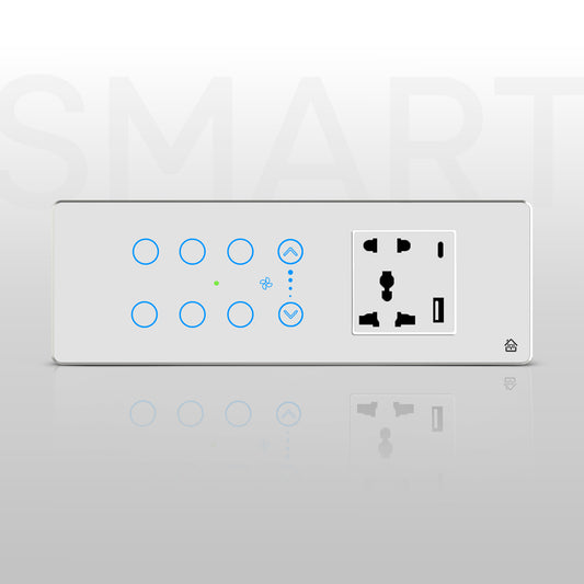 6+1 Fan Touch Panel White