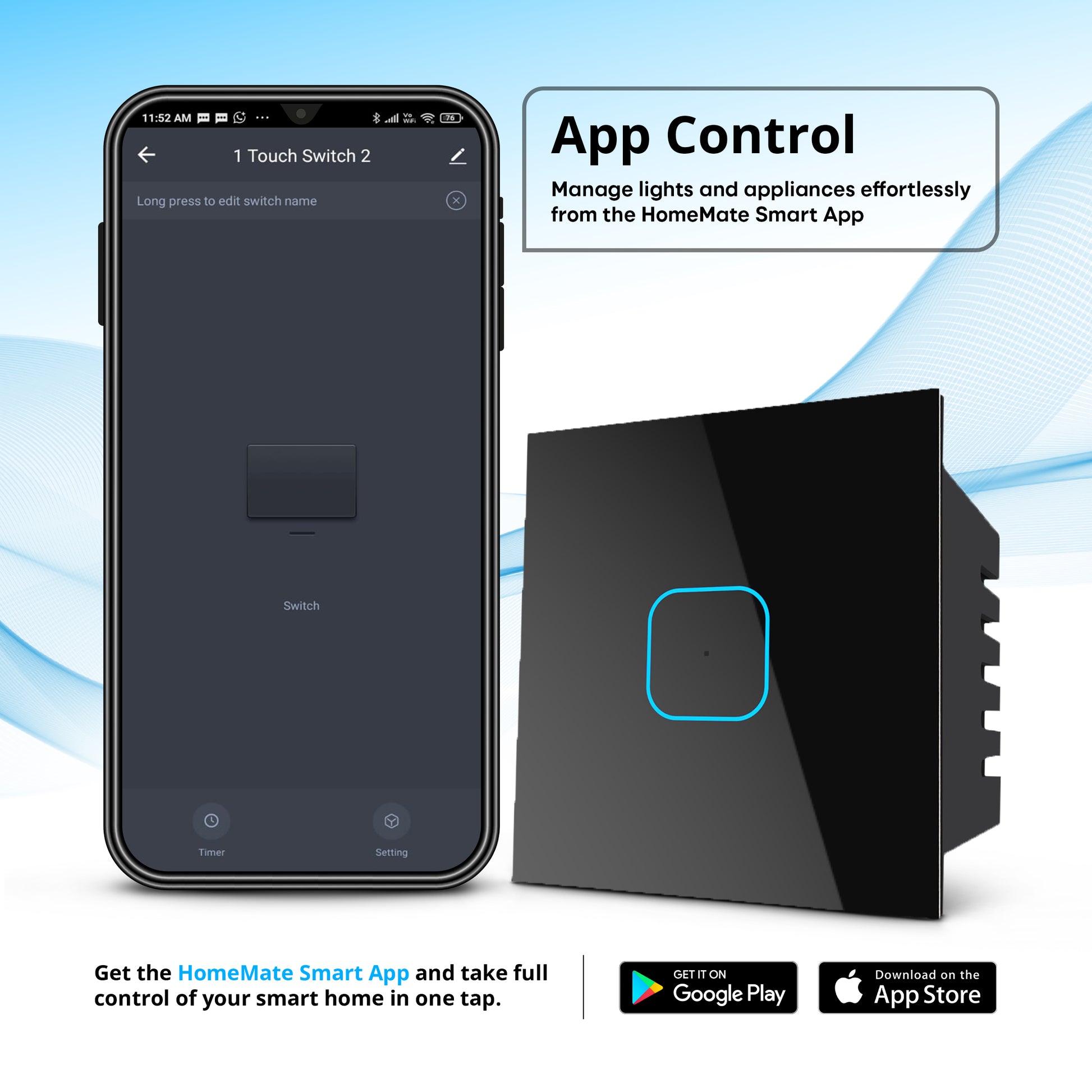 1 Gang Smart Touch Switch