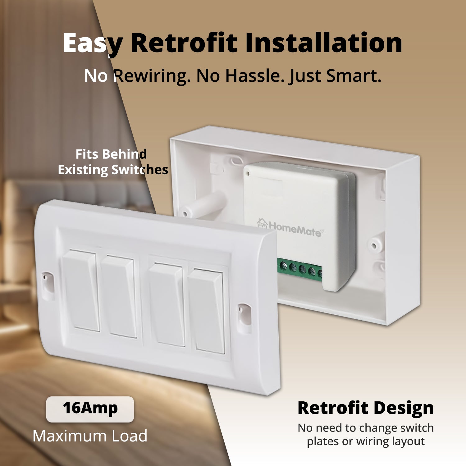 Smart Dimmer In-Wall Switch