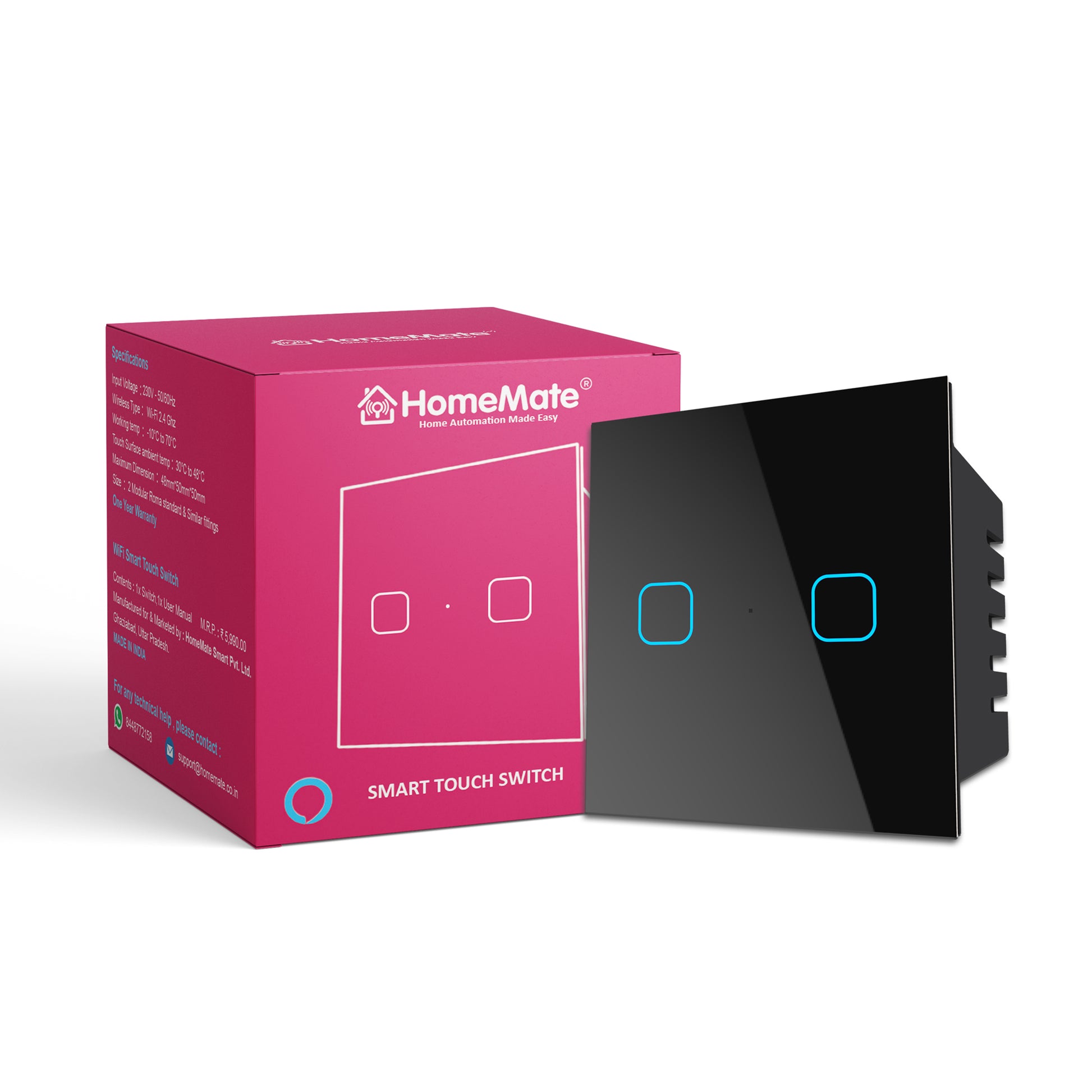 2 Gang Smart Touch Switch