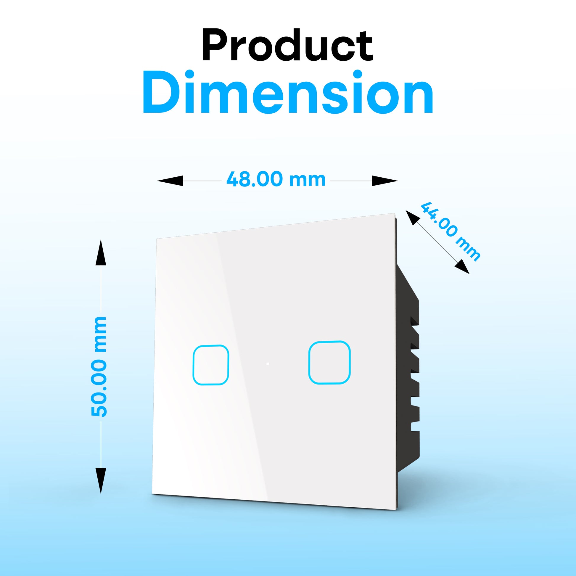 2 Gang Smart Touch Switch White