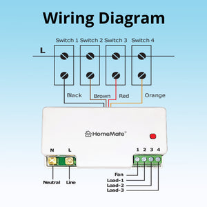 3+1 Fan Node In-wall Smart Switch