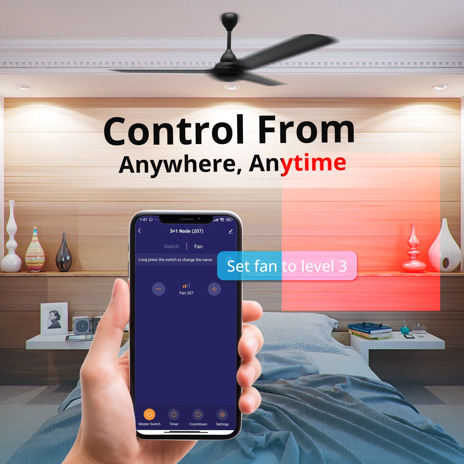 3+1 Fan Node In-wall Smart Switch