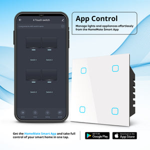 Smart Fan Regulator Touch Switch White