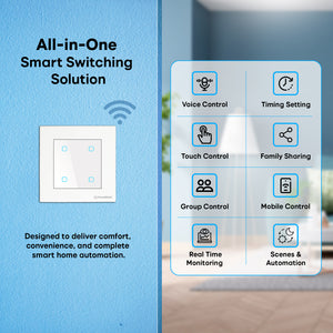 Smart Fan Regulator Touch Switch White