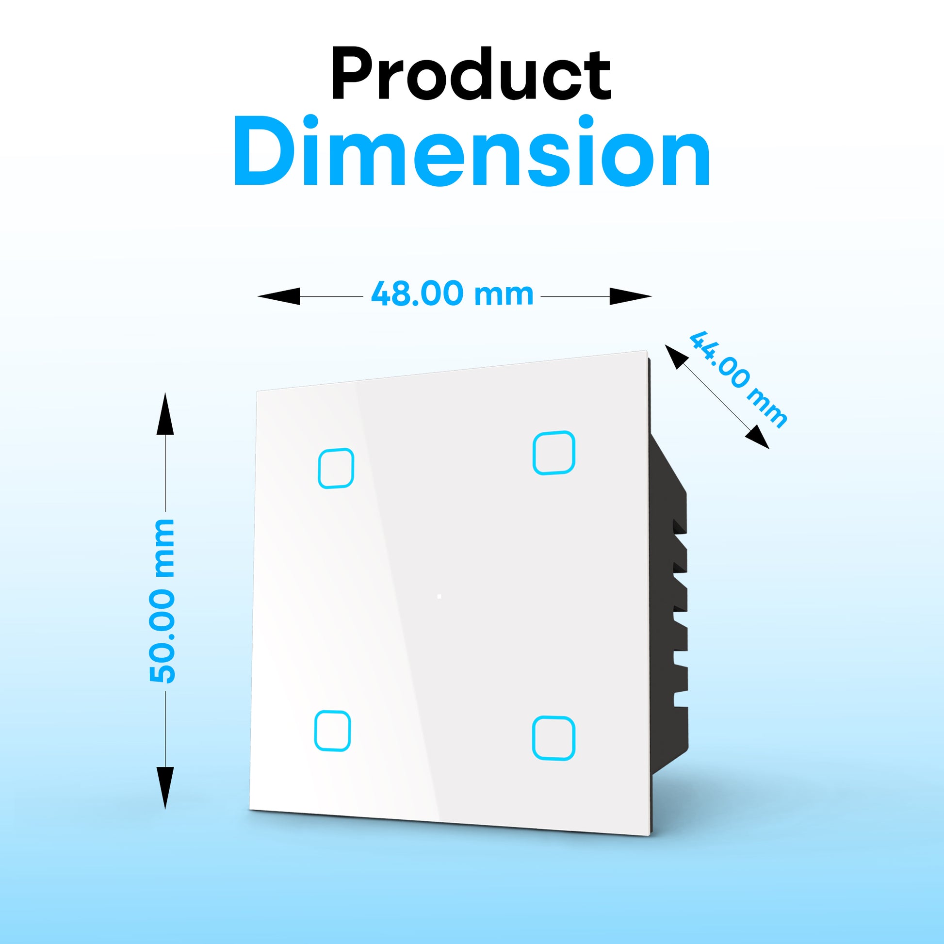 Smart Fan Regulator Touch Switch White
