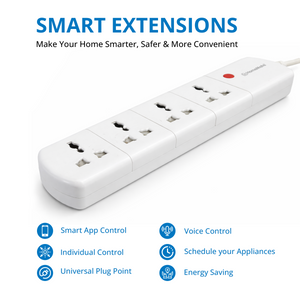 WiFi + BLE Smart Power Strip Extension 4 Outlet