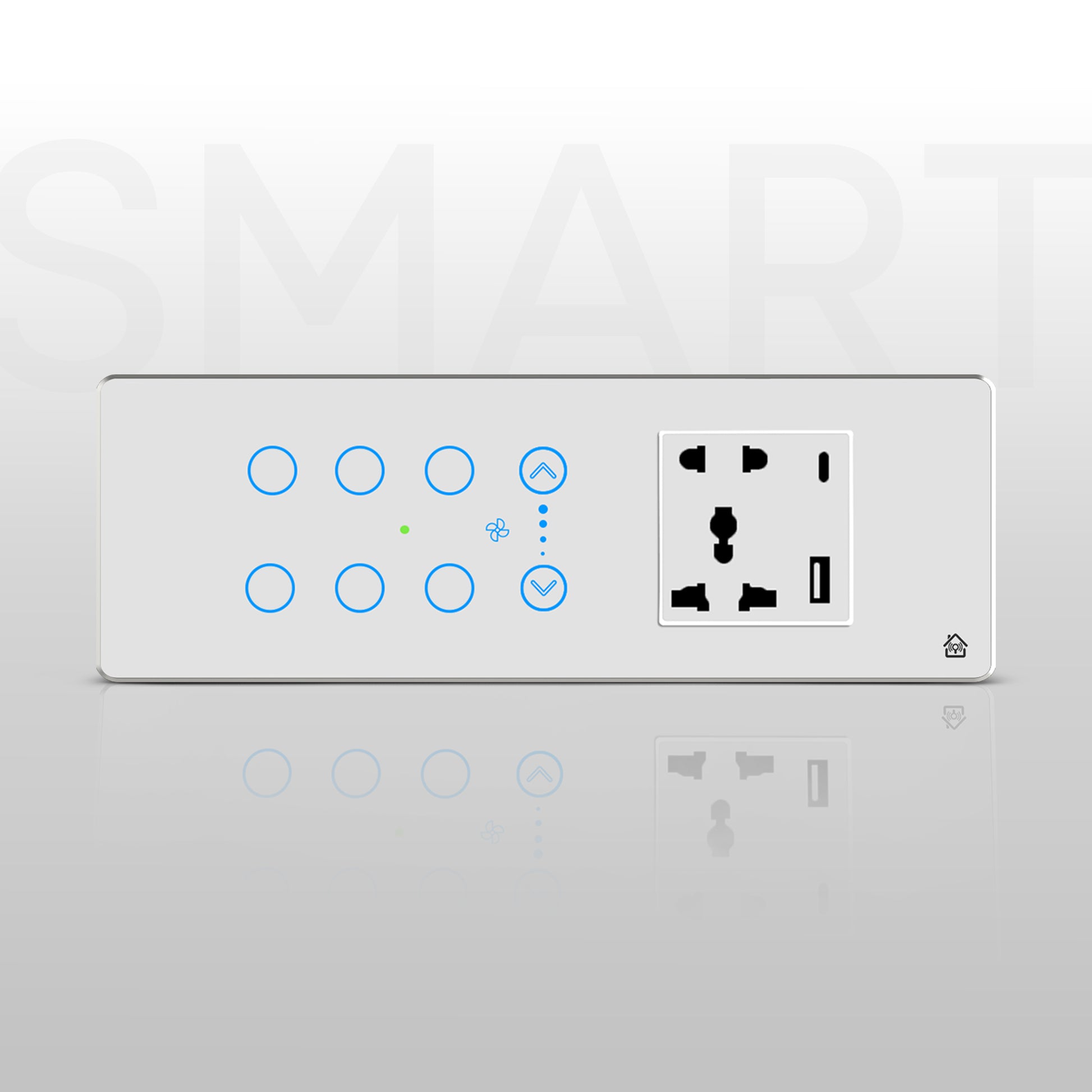 6+1 Fan Touch Panel White