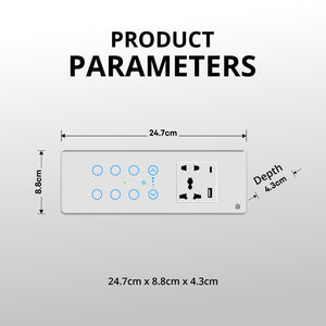 6+1 Fan Touch Panel White
