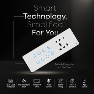 6+1 Fan Touch Panel White