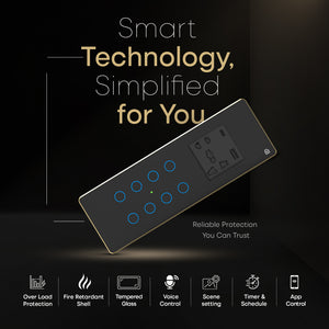 Smart Touch Panel 8 Switch 1 Socket