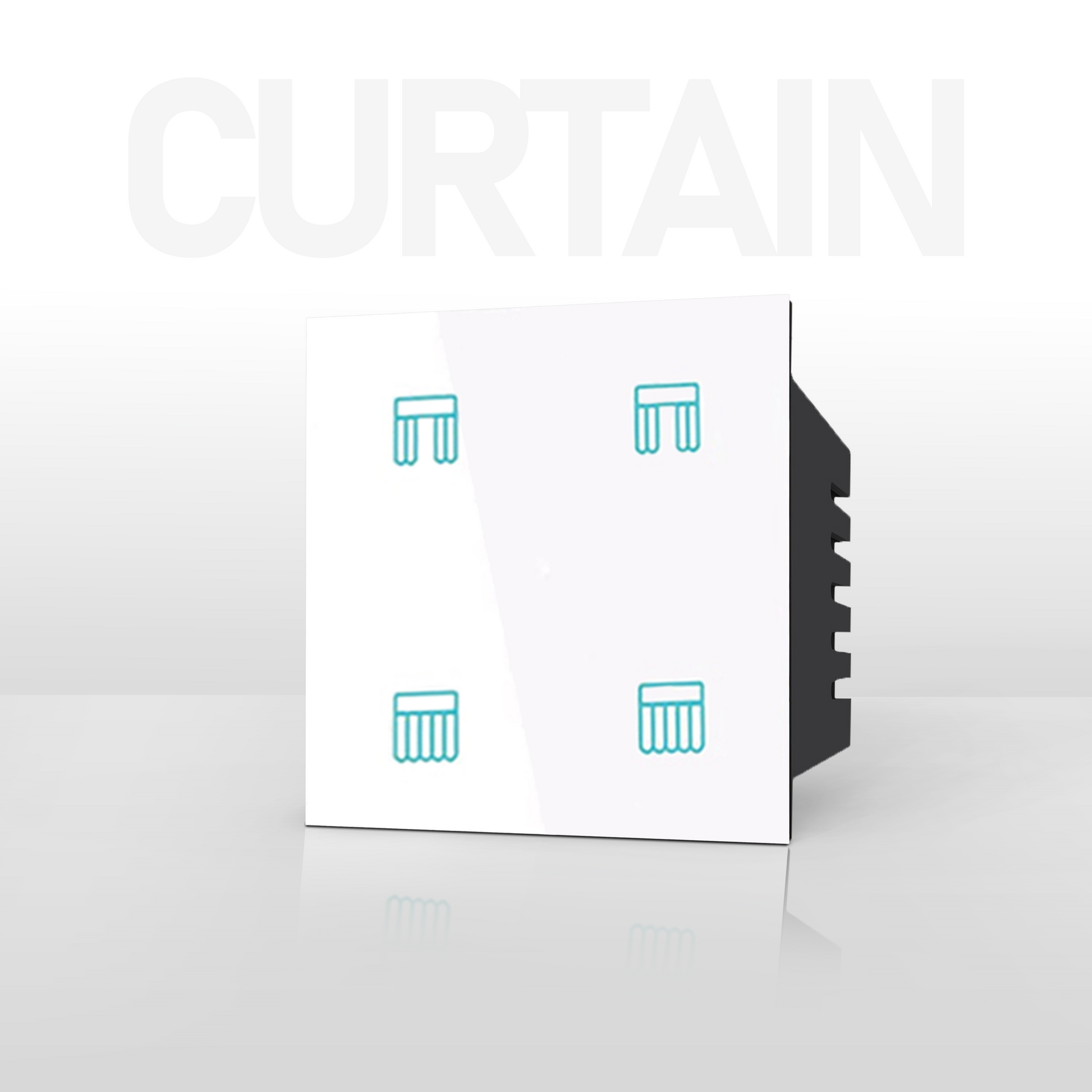 Smart Curtain Touch Switch White