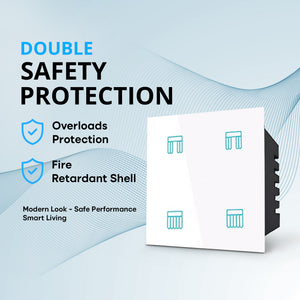 Smart Curtain Touch Switch White