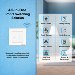 Wi-Fi LED Dimmer Touch Switch White